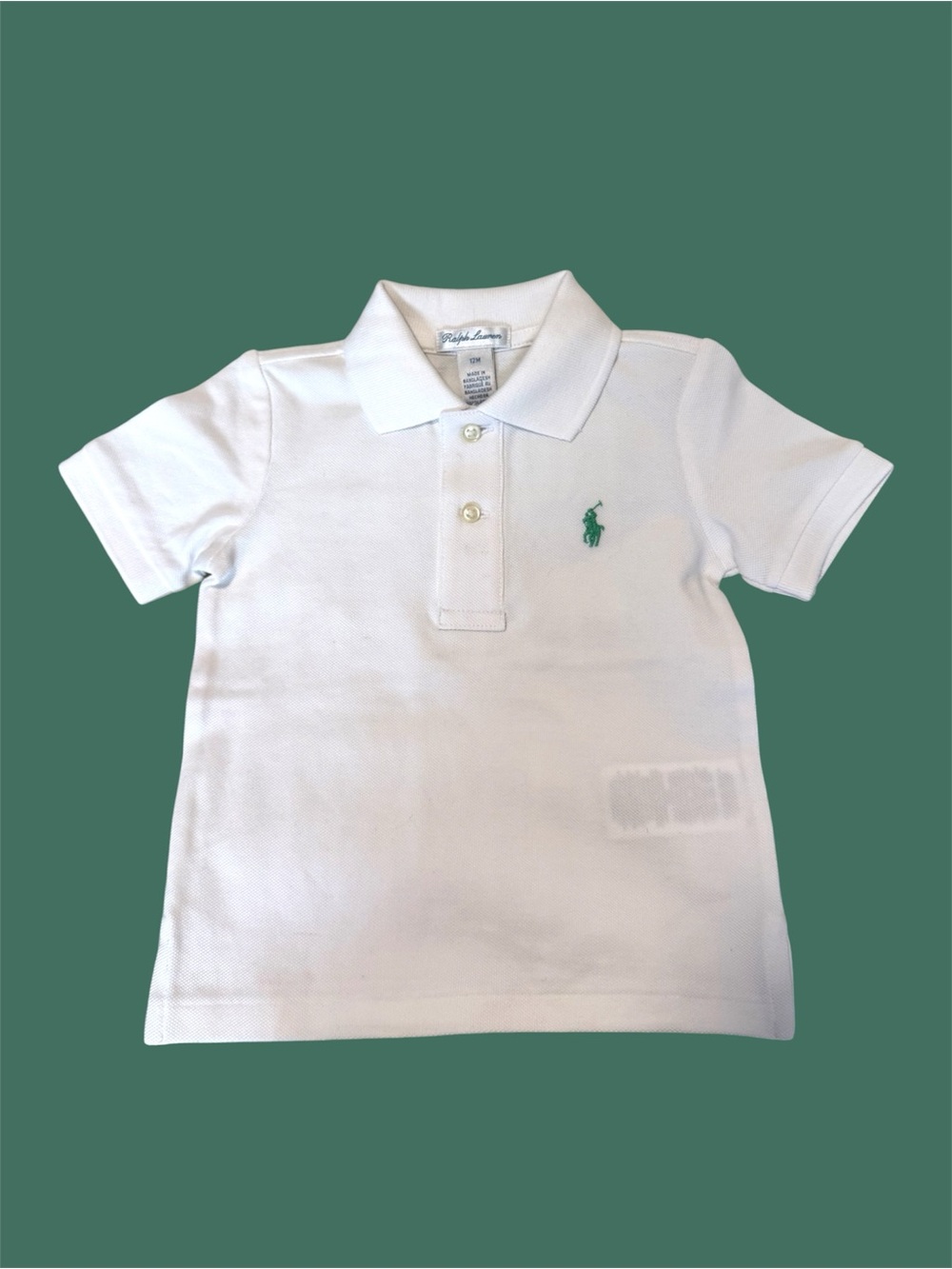 Ralph Lauren White Polo Shirt for Baby